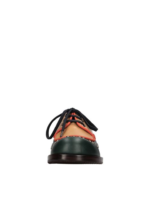 TORA leather and studded ankle boots CHIE MIHARA | TORAVERDE-MARRONE-ARANCIO